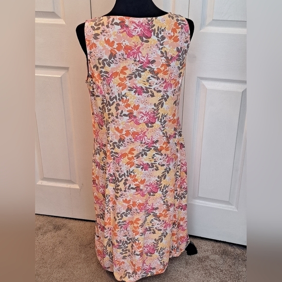 J. Jill Sleeveless Floral Print Midi Dress Size 12 - Picture 3 of 9